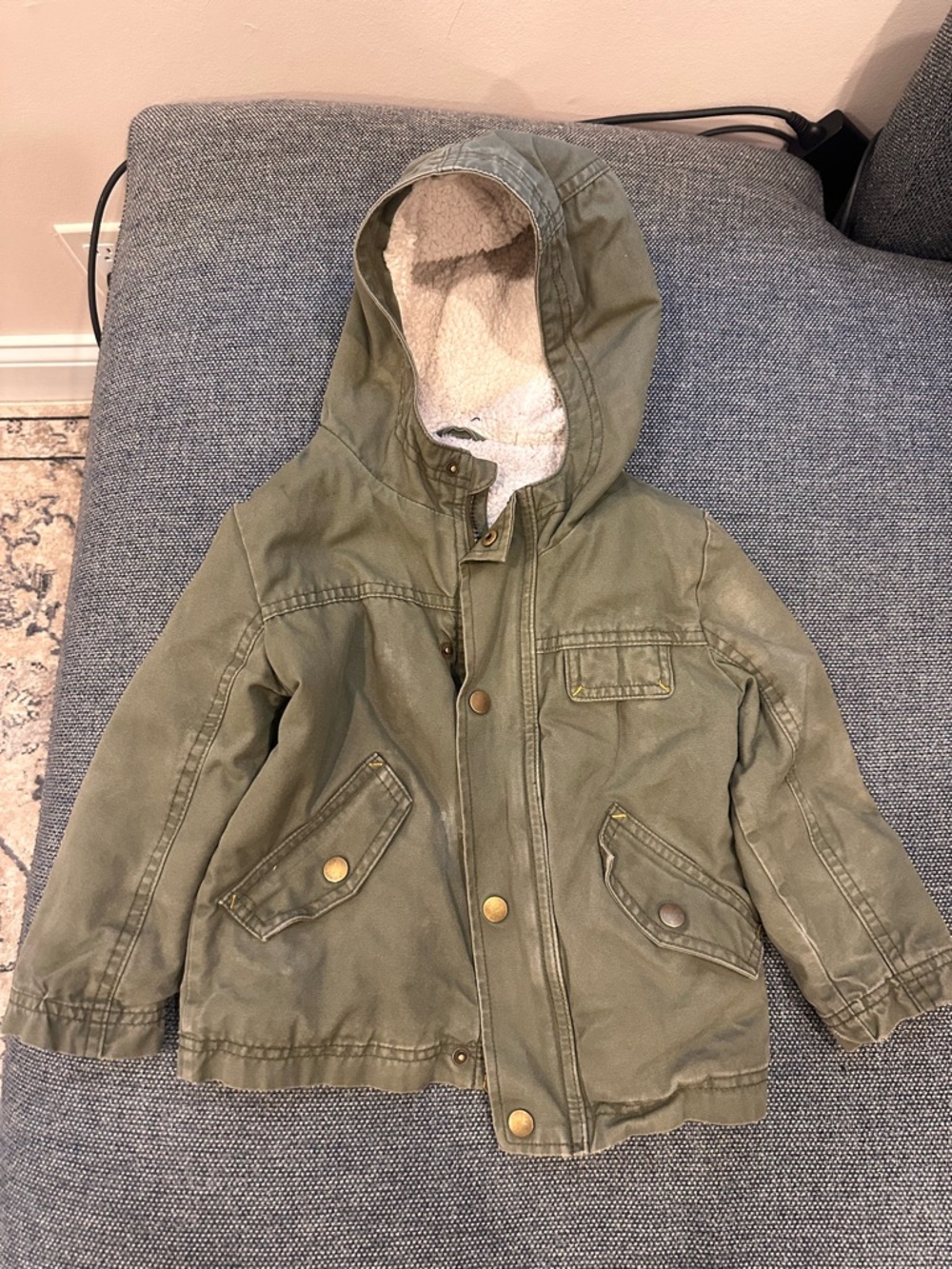 Cat and Jack Coat / Jacket - Olive Green - 3T